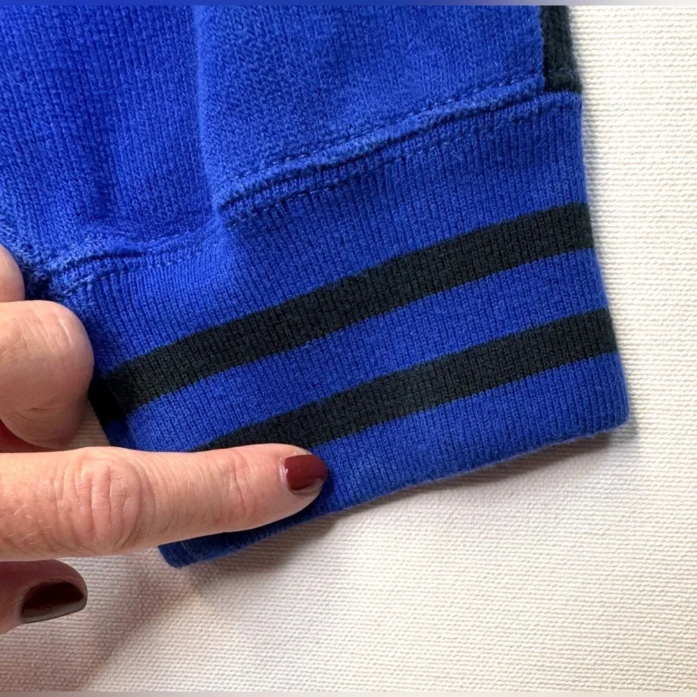 Polo Ralph Lauren men’s VTG‎ Retro cotton track jacket size Lg blue, striped